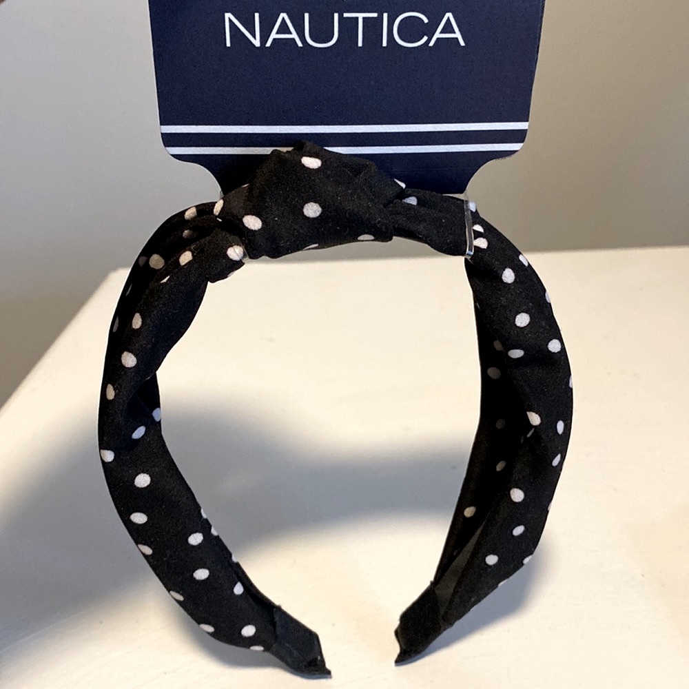 🖤2/$20 Nautica Black & White Polka Dot Headband